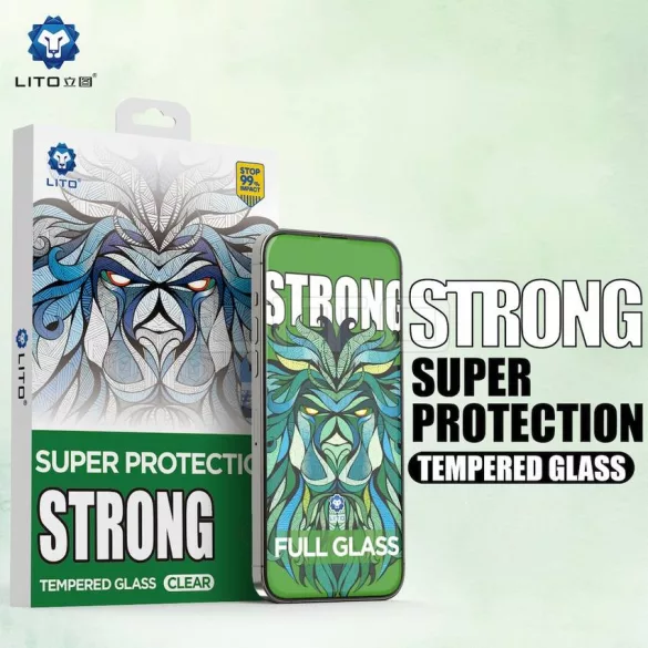 Apple iPhone 17 Pro Lito D+ Max Strong Edge 2.5D Full Glass Film - Negru