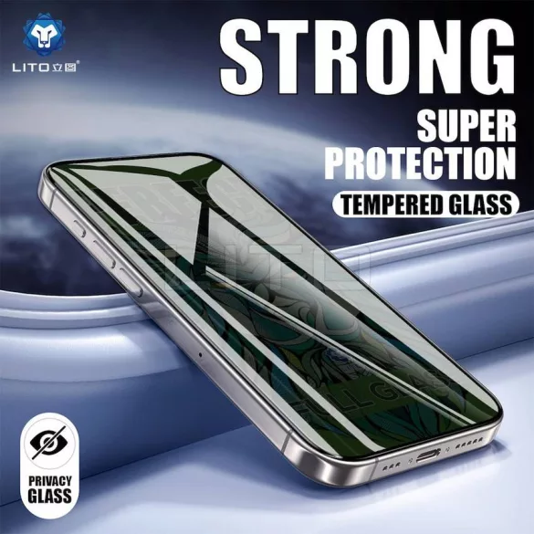 Apple iPhone 17 Pro Max Lito D+ Max Strong Edge Privacy 2.5D Full Glass Film - Negru