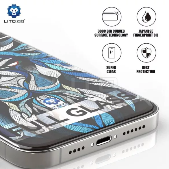 Apple iPhone 17 Air Lito D+ Max 300C ESD 2.5D Full Glass Film - Negru