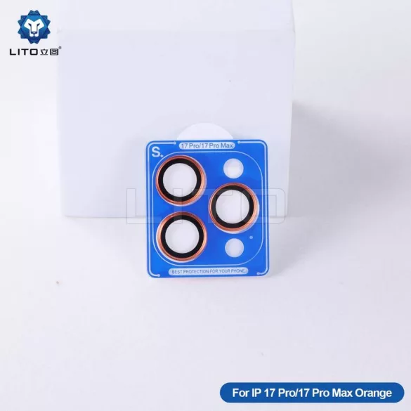 Apple iPhone 17 Pro/17 Pro Max Lito S+ Aluminiu Film de protecție pentru cameră - Portocaliu