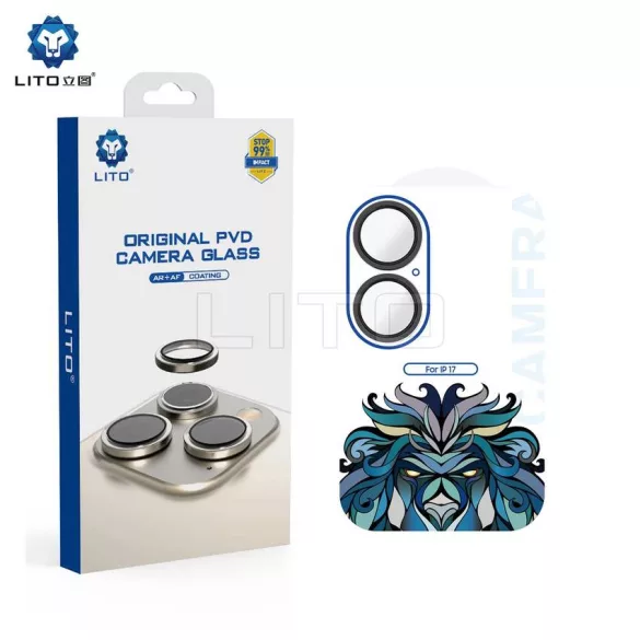 Apple iPhone 17 Lito Titanium AR Camera Film de protecție - Negru