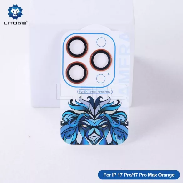 Apple iPhone 17 Pro/17 Pro Max Lito Titanium AR Camera Film de protecție - Portocaliu