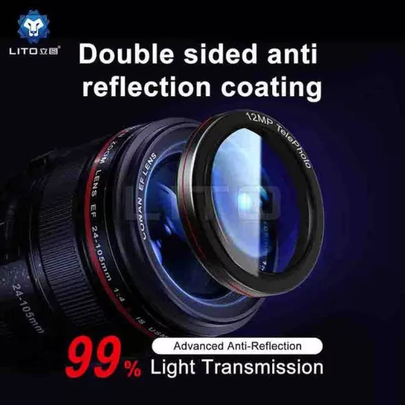 Apple iPhone 16 Pro/16 Pro Max Lito DSLR Titanium Camera Film - Argint