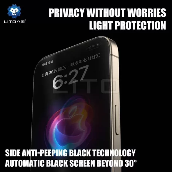 Apple iPhone 15 Pro Lito 0.33mm Privacy 9H Glass Film