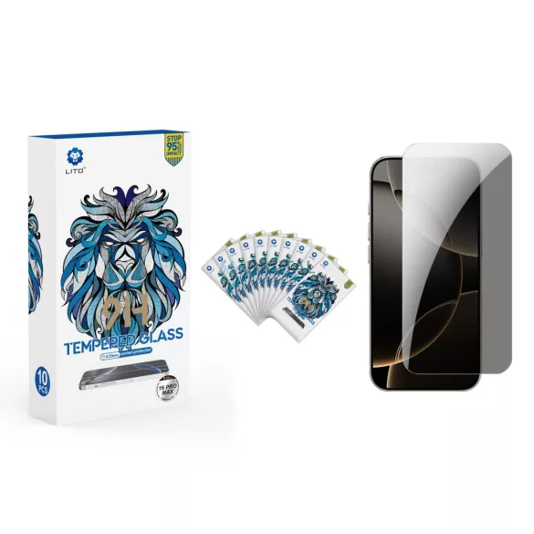 Apple iPhone 16 Pro/17/17 Pro Lito 0.33mm Privacy 2.5D Glass Film