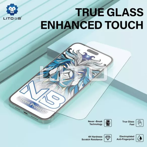 Apple iPhone 16 Pro/17 Lito NB+ Ceramic 2.5D Full Glass Film - Negru