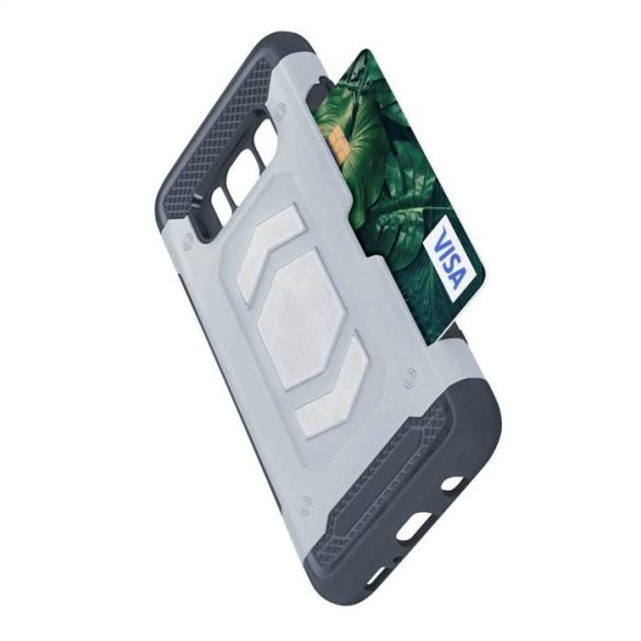 Husă din spate magnetică Apple iPhone X/XS Defender - argintie
