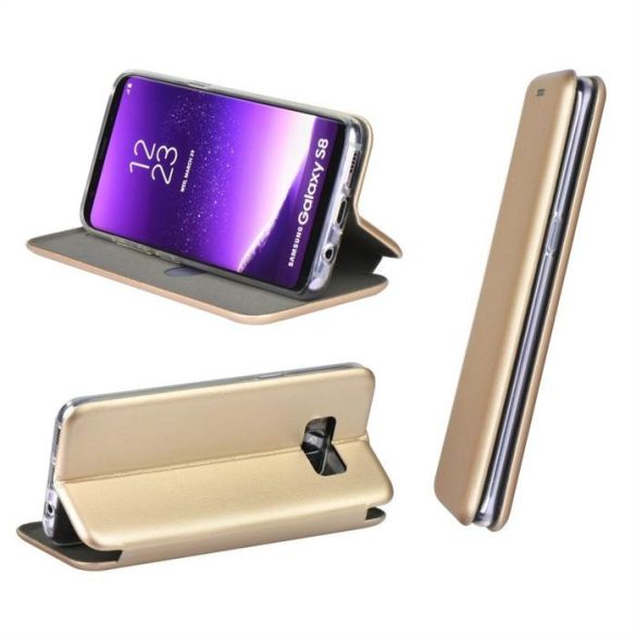 Husă Apple iPhone XS Max Elegance Premium Book - Aur