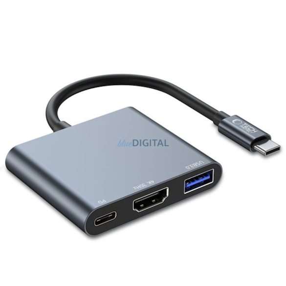 Adaptor HUB Tech-Protect V1 3in1 USB-C - USB-A 3.0 / USB-C PD 100W / HDMI 4K 30Hz - Grafit