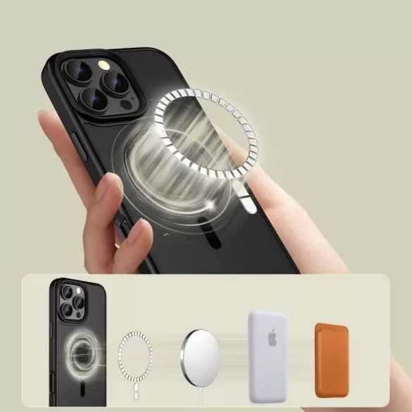 HUSĂ! - Apple iPhine 16 Pro Tech-Protect Magmat Magsafe Back Cover - Negru