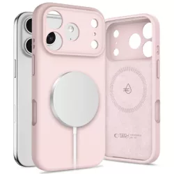   HUSĂ! - Apple iPhone 17 Pro Tech-Protect Silicon Magsafe Back Cover - Roz