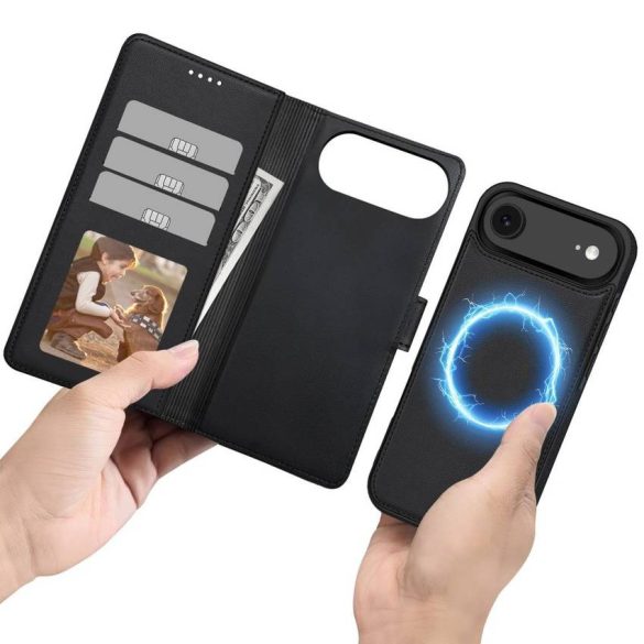 HUSĂ! - Apple iPhone 17 Air Tech-Protect MagSafe Bookcase - Negru