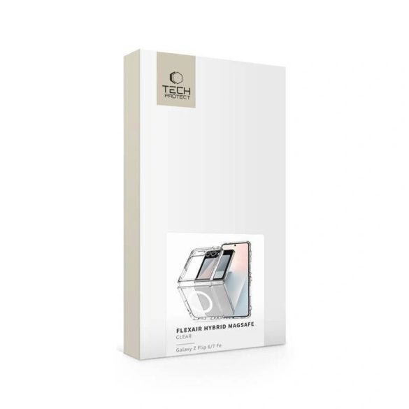HUSĂ! - Samsung Z Flip 6/7 FE Tech-Protect FlexAir Magsafe Back Cover - Transparent