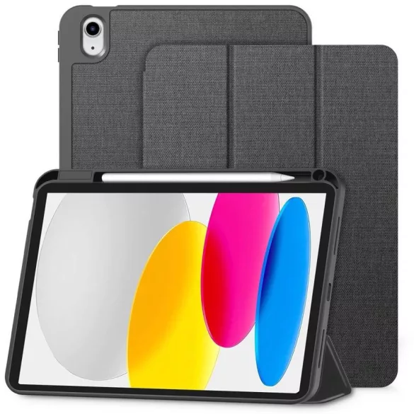 HUSĂ! - Apple iPad 10.9'' 2022/11'' 2025 Tech-Protect SC Pen Book Cover - Gri