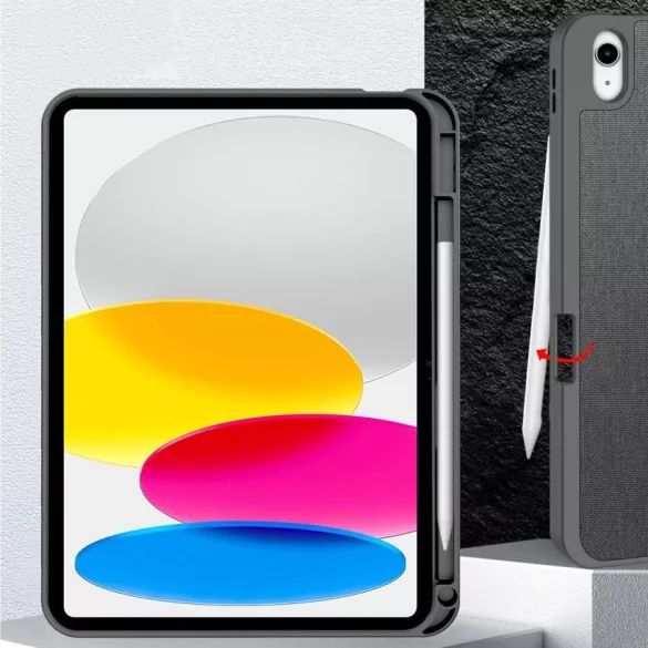 HUSĂ! - Apple iPad 10.9'' 2022/11'' 2025 Tech-Protect SC Pen Book Cover - Gri