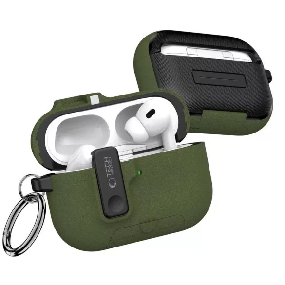 Husă de securitate Apple AirPods Pro 3 Tech-Protect - Verde