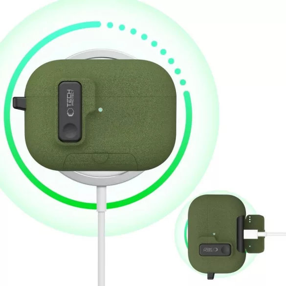 Husă de securitate Apple AirPods Pro 3 Tech-Protect - Verde