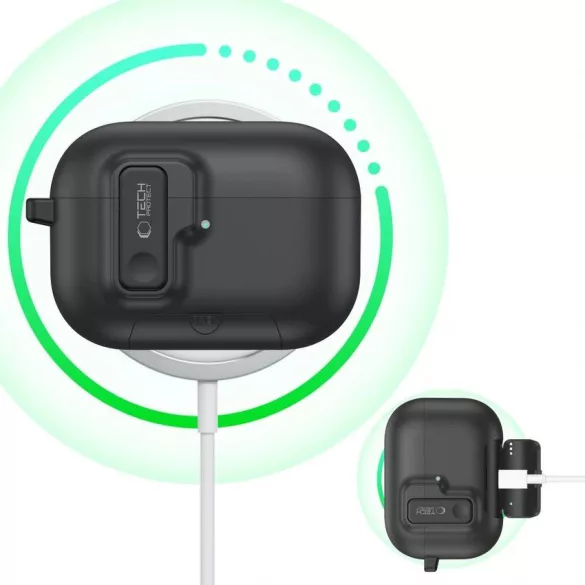 Husă de securitate Apple AirPods Pro 3 Tech-Protect - Negru