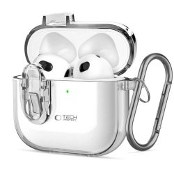   Husă de securitate Apple AirPods 4 Tech-Protect - transparentă
