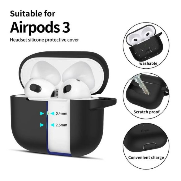 Husă Apple AirPods 3 Tech-Protect - Negru