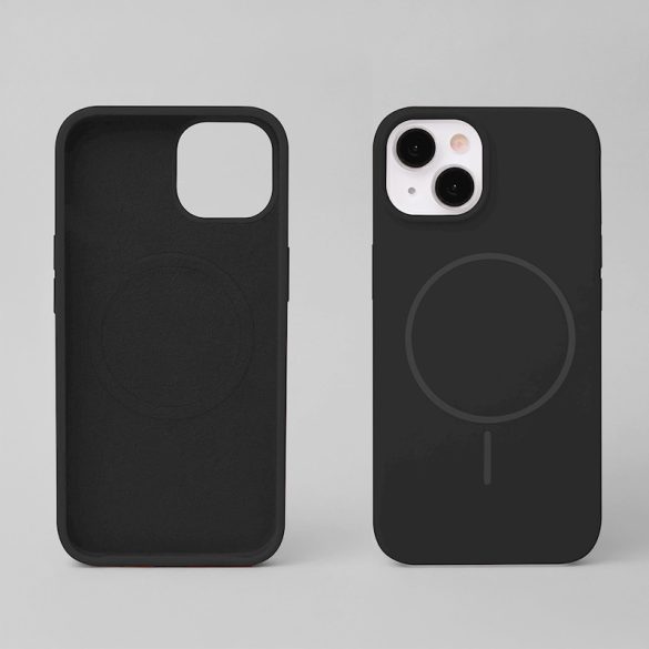 Apple iPhone 14 Silicon Magsafe Back Cover - Negru