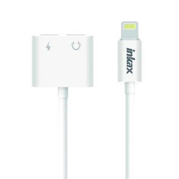 Adaptor audio și încărcare Lightning INKAX CK-54 - alb