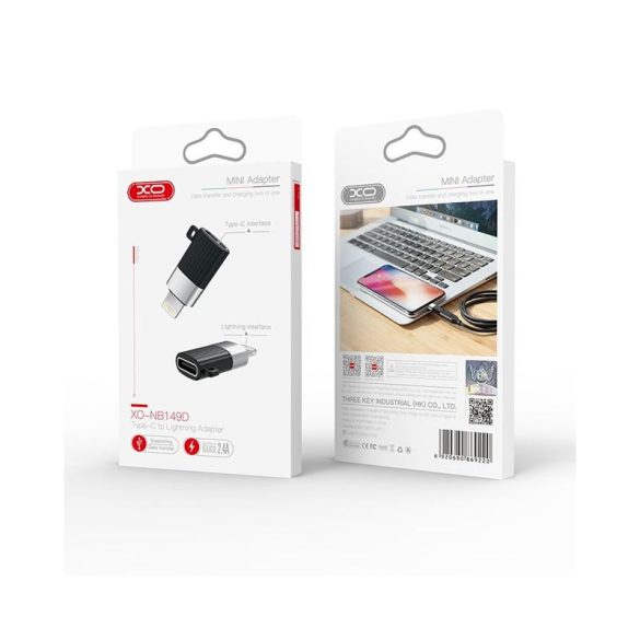 XO NB149D Adaptor USB Type-C/Lightning - Negru