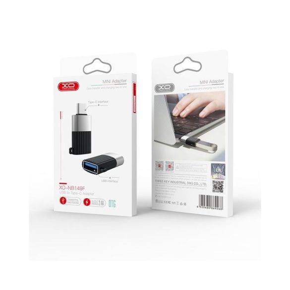 Adaptor USB/USB de tip C XO NB149F - negru