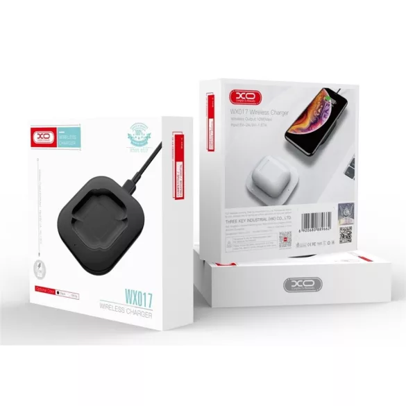 Încărcător wireless XO WX017 2in1 10W Airpods 2 și încărcător de birou - negru