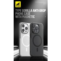   HUSĂ! - Apple iPhone 14 Pro TG Frosted Anti-Drop Magsafe Back Cover - Negru