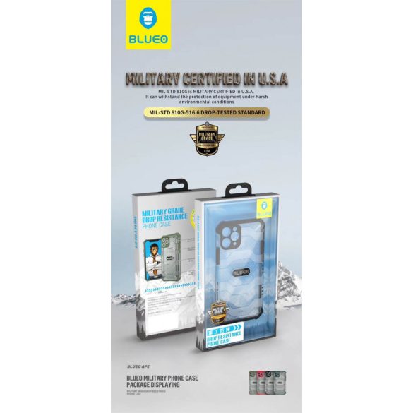 Husă din spate militară Apple iPhone 11 Pro Blueo - kaki