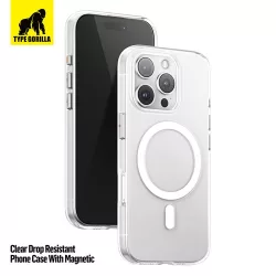   HUSĂ! - Apple iPhone 16 TG Crystal Drop Magsafe Back Cover - Transparent