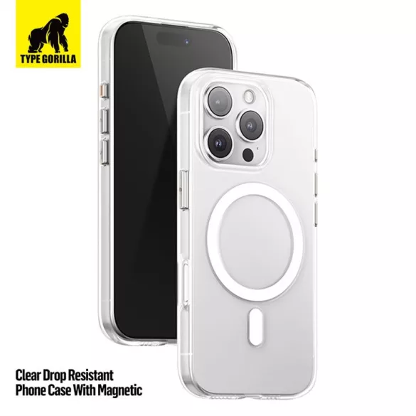 HUSĂ! - Apple iPhone 16 Pro TG Crystal Drop Magsafe Back Cover - Transparent