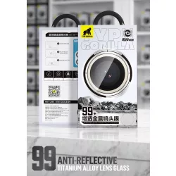   Apple iPhone 15 Pro/15 Pro Max/16 Pro/16 Pro Max TG AR titan Film de sticlă de protecție pentru cameră 3D - titan argintiu