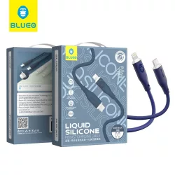   Cablu de date Blueo Silicon Liquid PD Lightning 20W 1.2M - Albastru închis