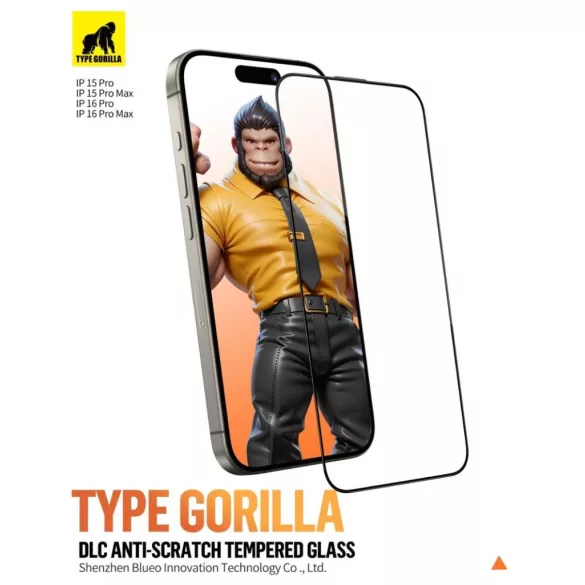 Apple iPhone 17 Air TG Diamond Like Carbon (DLC) 2.5D Glass Film - Negru