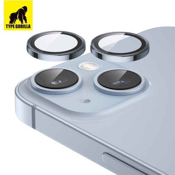 Film de protecție din sticlă pentru cameră Apple iPhone 14/14 Plus TG Diamond Rhombus - Argintiu