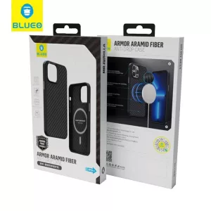 HUSĂ! - Husă din Fibră Aramidă Samsung S23 Ultra Blueo Armor - Negru