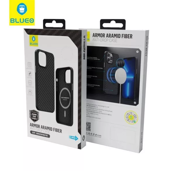 HUSĂ! - Husă din Fibră Aramidă Samsung S23 Ultra Blueo Armor - Negru