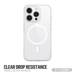   HUSĂ! - Husă din spate Apple iPhone 15 Pro TG Crystal Drop Magsafe - Transparentă