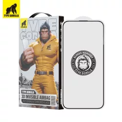   Apple iPhone 14 Pro Max/15 Plus TG Airbag invizibil Film 3D din sticlă complet anti-rupt - negru