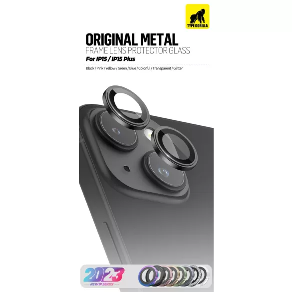Apple iPhone 16e TG Original Metal 3D Camera Film - Negru