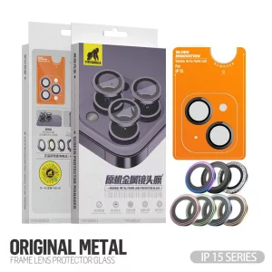 Apple iPhone 16e TG Original Metal 3D Camera Film - Argint