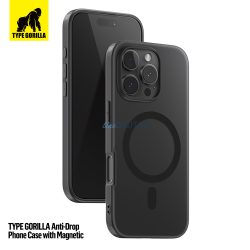   HUSĂ! - Apple iPhone 17 Air TG Frosted Anti-Drop Magsafe Back Cover - Negru