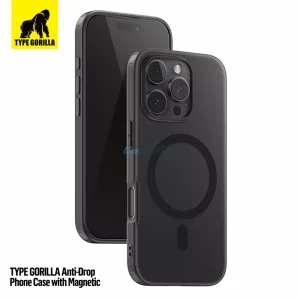 HUSĂ! - Apple iPhone 17 Air TG Frosted Anti-Drop Magsafe Back Cover - Negru