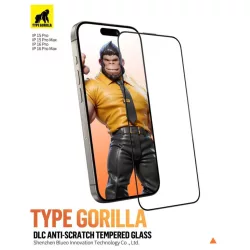   Apple iPhone 16 Pro/17/17 Pro TG Diamond Like Carbon (DLC) 2.5D Glass Film - Negru