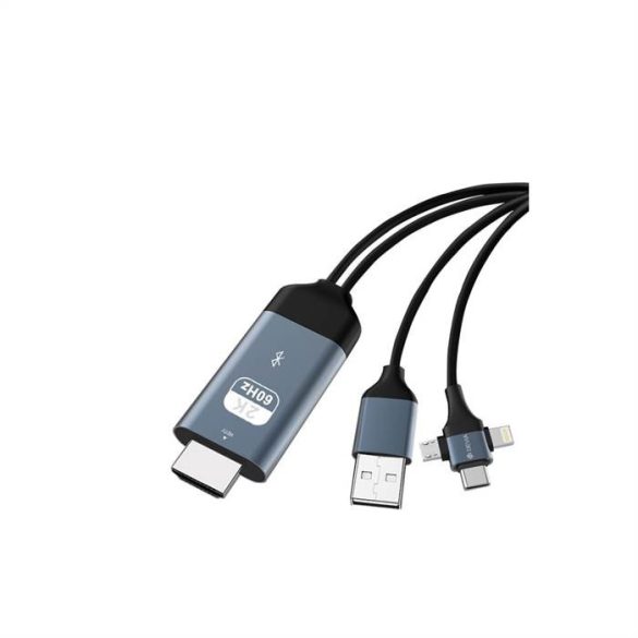 Cablu HDMI DEVIA Storm 3in1 2M - Negru