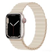   Apple iWatch Devia Delux Sport 3 Curea de ceas cu magnet siliconic 38/40/41 mm - crem