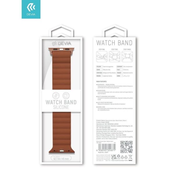 Curea de ceas Apple iWatch Devia Delux Sport 3 cu magnet din silicon 38/40/41 mm - verde închis