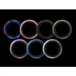   Apple iPhone 14/14 Plus Devia Peak 3D Metal Camera Film Protectie Sticla - Roz